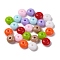 Opaque Acrylic Beads, Disc, Mixed Color, 8.5x4.5mm, Hole: 1.8mm, about 2631pcs/500g