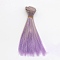 High Temperature Fiber Long Straight Ombre Hairstyle Doll Wig Hair, for DIY Girl BJD Makings Accessories, Orchid, 5.91 inch(15cm)