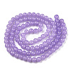 Baking Painted Imitation Jade Glass Round Bead Strands DGLA-Q021-8mm-44A-2