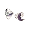 Moon & Star Natural Fluorite Adjustable Rings G-B085-18P-02-1