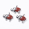 Natural Red Jasper Pendants G-F265-02K-1