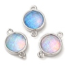 Synthetic Opal Connector Charms KK-S370-05P-1