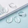 Transparent Oval Glass Cabochons X-GGLA-R022-25x18-8