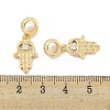 Brass Pave Clear Cubic Zirconia European Dangle Charms KK-S386-34G-3