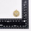 5Pcs Brass Micro Pave Clear Cubic Zirconia Pendants ZIRC-SZ0004-46-8