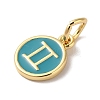 Real 18K Gold Plated Brass Enamel Charms KK-L216-001G-I-3