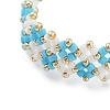 Column Woven Glass Beaded Bracelets for Women BJEW-MZ00110-02-3