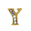 Alloy Gold Rhinetone Letters Nail Stud Cabochons MRMJ-S047-023Y-1