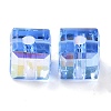 Electroplate Transparent Glass Beads EGLA-B003-01A-01-2
