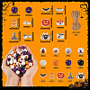  13 Styles Halloween Spray Painted Natural Wood Beads WOOD-TA0001-85-4