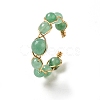 Adjustable Natural Green Aventurine with Brass Rings G-B075-01G-02-1