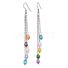 Dyed Natural Pearl Dangle Earrings EJEW-JE05466-1