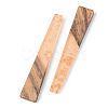 Transparent Resin & Walnut Wood Pendants RESI-S389-043A-B-3