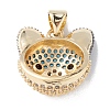 Brass Micro Pave Cubic Zirconia Pendants KK-M240-02-4