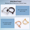 Unicraftale 4Pcs 4 Colors 304 Stainless Steel D-Ring Anchor Shackle Clasps STAS-UN0039-07-4