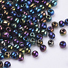 Plated Glass Seed Beads SEED-Q025-2mm-B05-2