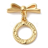 Brass Micro Pave Clear Cubic Zirconia Toggle Clasps KK-N254-70G-3