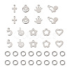  Jewelry 90Pcs 9 Style 304 Stainless Steel Charms STAS-PJ0001-41-1