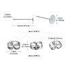 100Pcs 304 Stainless Steel Stud Earring Findings STAS-YW0001-43E-5