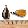 Natural Tiger Eye Pendants G-G147-02P-05-3