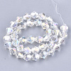 Electroplate Glass Beads Strands X-EGLA-Q118-8mm-B17-2