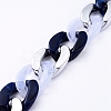 Imitation Gemstone Style Handmade Acrylic Curb Chains AJEW-JB00534-03-1