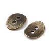 Brass Button Clasps KK-G080-M-3