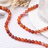 Natural Fire Crackle Agate Beads Strands X-G-G212-8mm-10-5