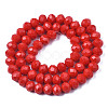 Opaque Solid Color Imitation Jade Glass Beads Strands EGLA-A044-P1mm-D22-3