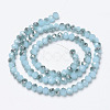 Electroplate Glass Beads Strands EGLA-A034-J4mm-E01-2