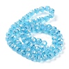 Electroplate Transparent Glass Beads Strands EGLA-I018-AB06-2