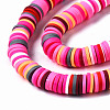 Handmade Polymer Clay Beads Strands CLAY-R089-8mm-152-2