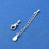 925 Sterling Silver Curb Chain Extender STER-G039-01A-S-2