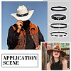 CHGCRAFT 4Pcs 4 Styles Imitation Leather Straw Hat Belt FIND-CA0009-12-7