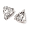 Brass Micro Pave Clear Cubic Zirconia Pendants KK-S388-01P-01-2