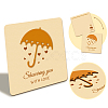 Wooden Commemorative Cards WOOD-WH0040-010-1