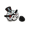 Black Halloween Baking Paint Zinc Alloy Brooches JEWB-M037-02B-3