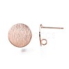 Brass Stud Earring Findings KK-S336-15RG-3