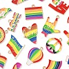 20Pcs 20 Style Pride Rainbow Color Alloy Enamel Pendants ENAM-YW0002-74-2