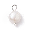 Natural Cultured Freshwater Pearl Charms PALLOY-JF01099-03-2