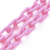 Personalized ABS Plastic Cable Chain Necklaces NJEW-JN02849-02-3