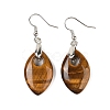 Natural Tiger Eye Dangle Earrings EJEW-F343-B05-2