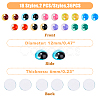 SUPERFINDINGS 36Pcs 18 Style Star Two Tone Wiggle Googly Eyes Cabochons DIY Scrapbooking Crafts Toy Accessories GLAA-FH0001-57-2