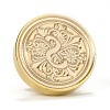 Brass Retro Initials Wax Sealing Stamp AJEW-F045-D19-4