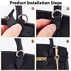 WADORN 8Pcs 4 Colors PU Leather Undamaged Bag Triangle Buckle Connector FIND-WR0010-76-3