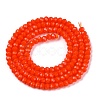 Opaque Solid Color Glass Beads Strands EGLA-T021-02H-2