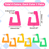   4 Pairs 4 Colors Acrylic Trapezoid Stud Earrings with 304 Stainless Steel Pins EJEW-PH0001-14-2