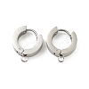 Tarnish Resistant 304 Stainless Steel Hoop Earring Findings STAS-A091-02P-1