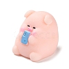 Resin Pig Figurines Ornament DJEW-Z003-01F-1