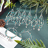 ANATTASOUL 8Pcs 8 Style Synthetic Turquoise Starfish & Seed & Resin Beaded Double Layer Multi-strand Anklets Set AJEW-AN0001-03-7